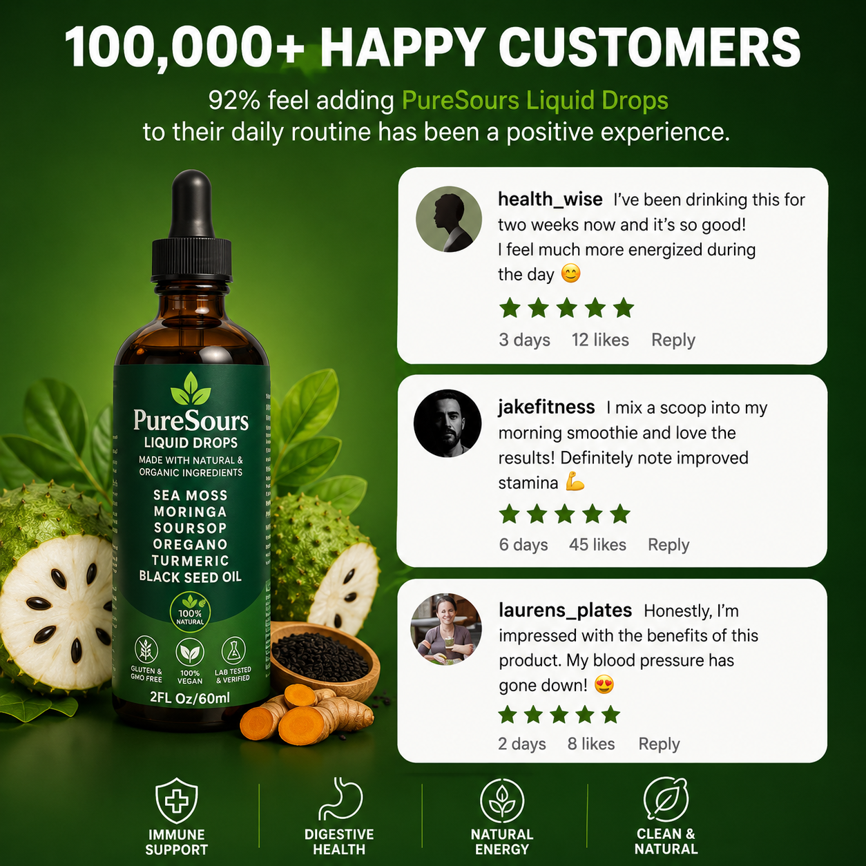 Pure Soursop 10 in 1 Liquid Drops Extract
