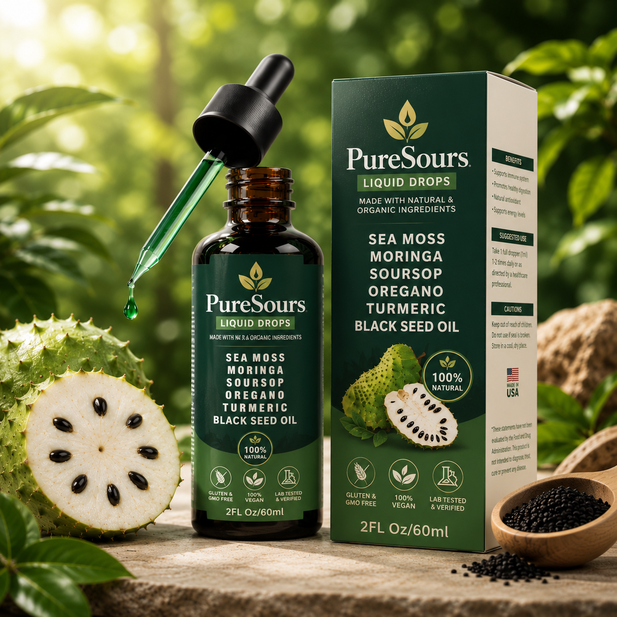 Pure Soursop 10 in 1 Liquid Drops Extract